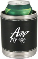 Koozies: Stainless Steel Coolie with Leatherwrap
